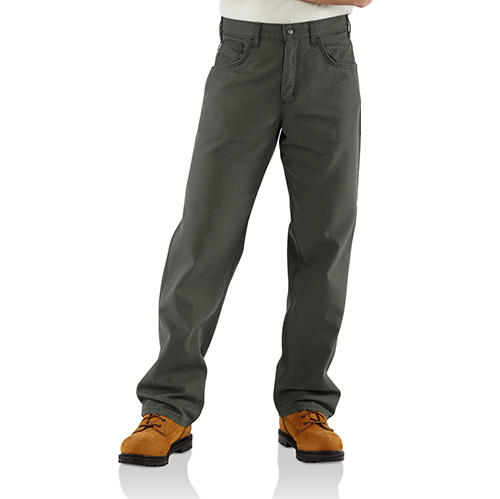 Carhartt FR Loose Fit Midweight Canvas Jean in moss